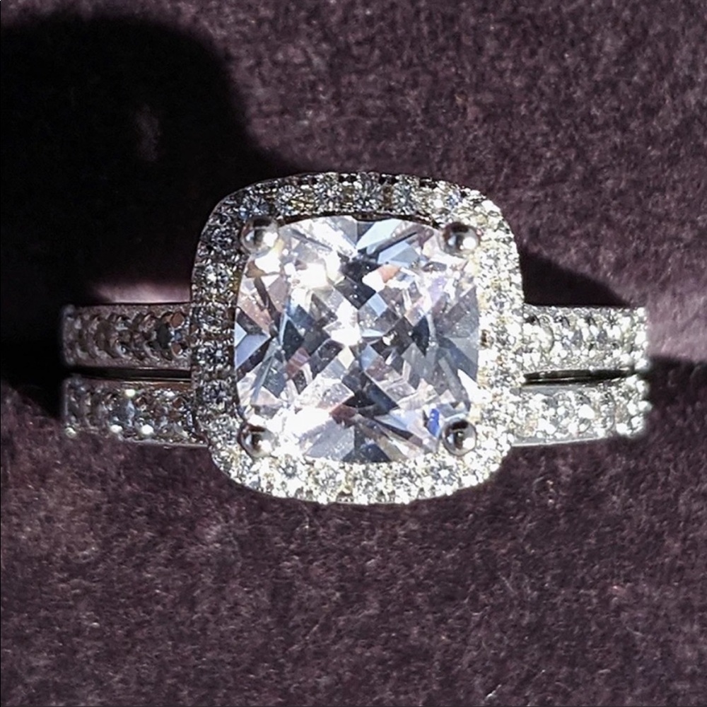 NEW 925 STERLING SILVER DIAMOND RING - Picture 5 of 6